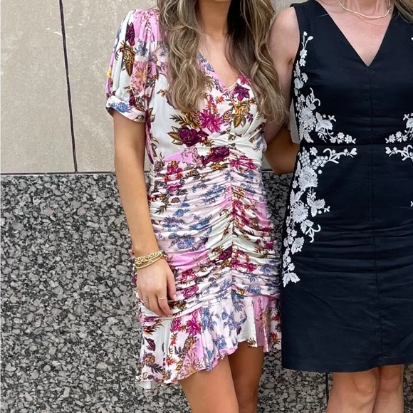 dark teal dress Maddie - V Neck Dress